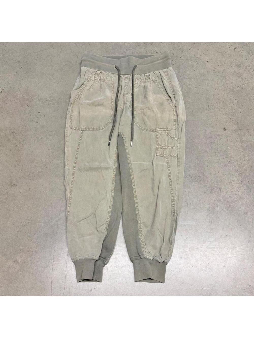 Quince Vintage Wash Tencel Utility Jogger Pants Women's Size Small Olive Green